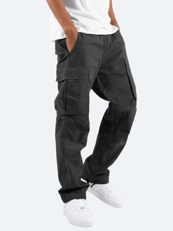 Men's Workwear Drawstring Multi-pocket Casual Pants - Image 9