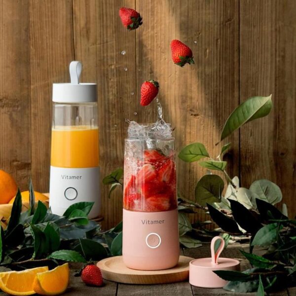 350ml Portable Blender Juicer Electric USB Rechargeable Mixer Smoothie Slushy Cup Juice Blender Bottle USB Charging Kitchen Gadgets - Image 6
