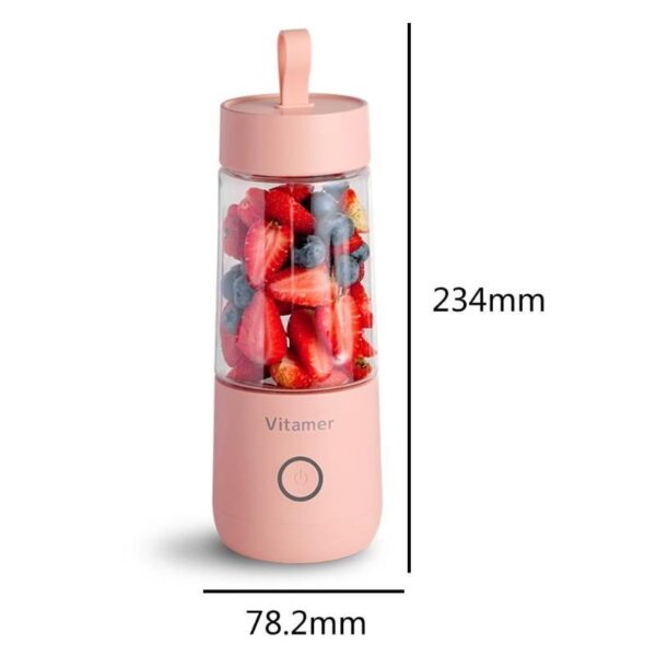 350ml Portable Blender Juicer Electric USB Rechargeable Mixer Smoothie Slushy Cup Juice Blender Bottle USB Charging Kitchen Gadgets - Image 10