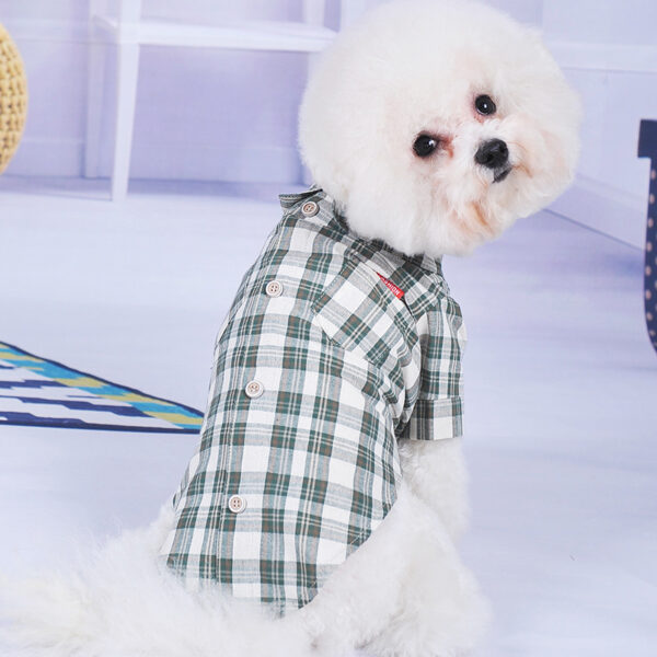 Double Diagonal Pocket Shirt Summer Thin Small Dog Clothes - Image 3