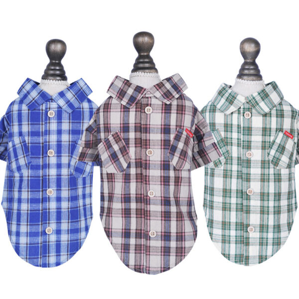 Double Diagonal Pocket Shirt Summer Thin Small Dog Clothes - Image 5