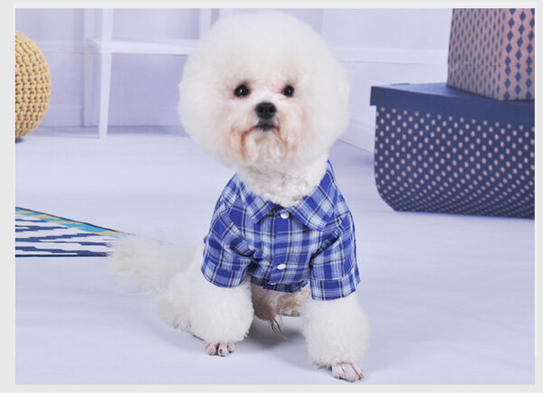 Double Diagonal Pocket Shirt Summer Thin Small Dog Clothes - Image 2