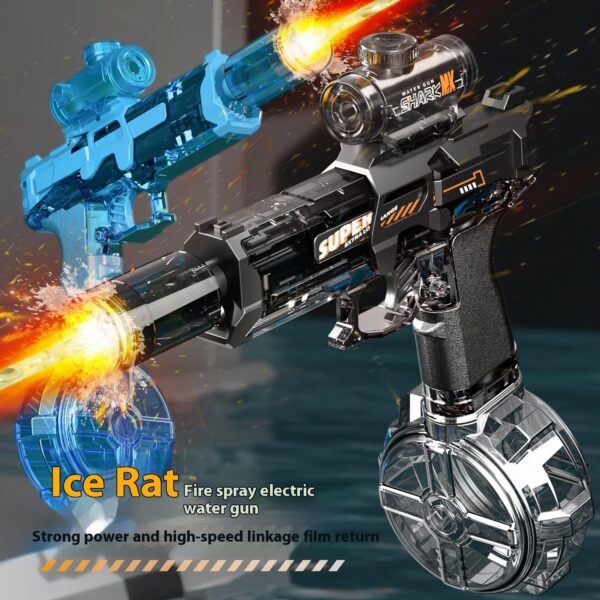 LED Lights Electric Water Guns Children Simulated Shooting Recoil Powerful Automatic Water Spray Gun Kids Summer Outdoor Toys - Image 4