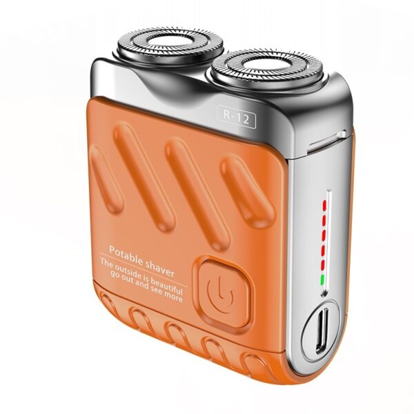 Portable Rotary Dual Ring Electric Shaver Men Travel Mini Shaver Double Floating Magnetic Blade Head Rechargeable Pocket Razors - Image 8