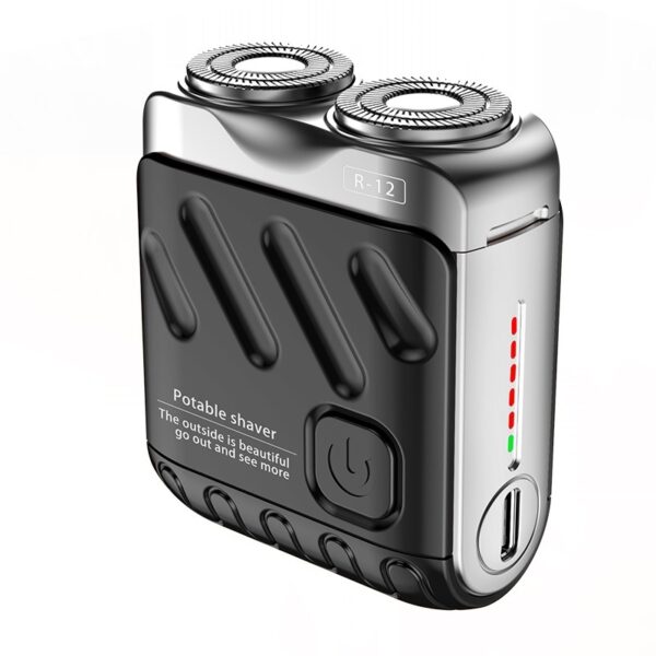Portable Rotary Dual Ring Electric Shaver Men Travel Mini Shaver Double Floating Magnetic Blade Head Rechargeable Pocket Razors - Image 6